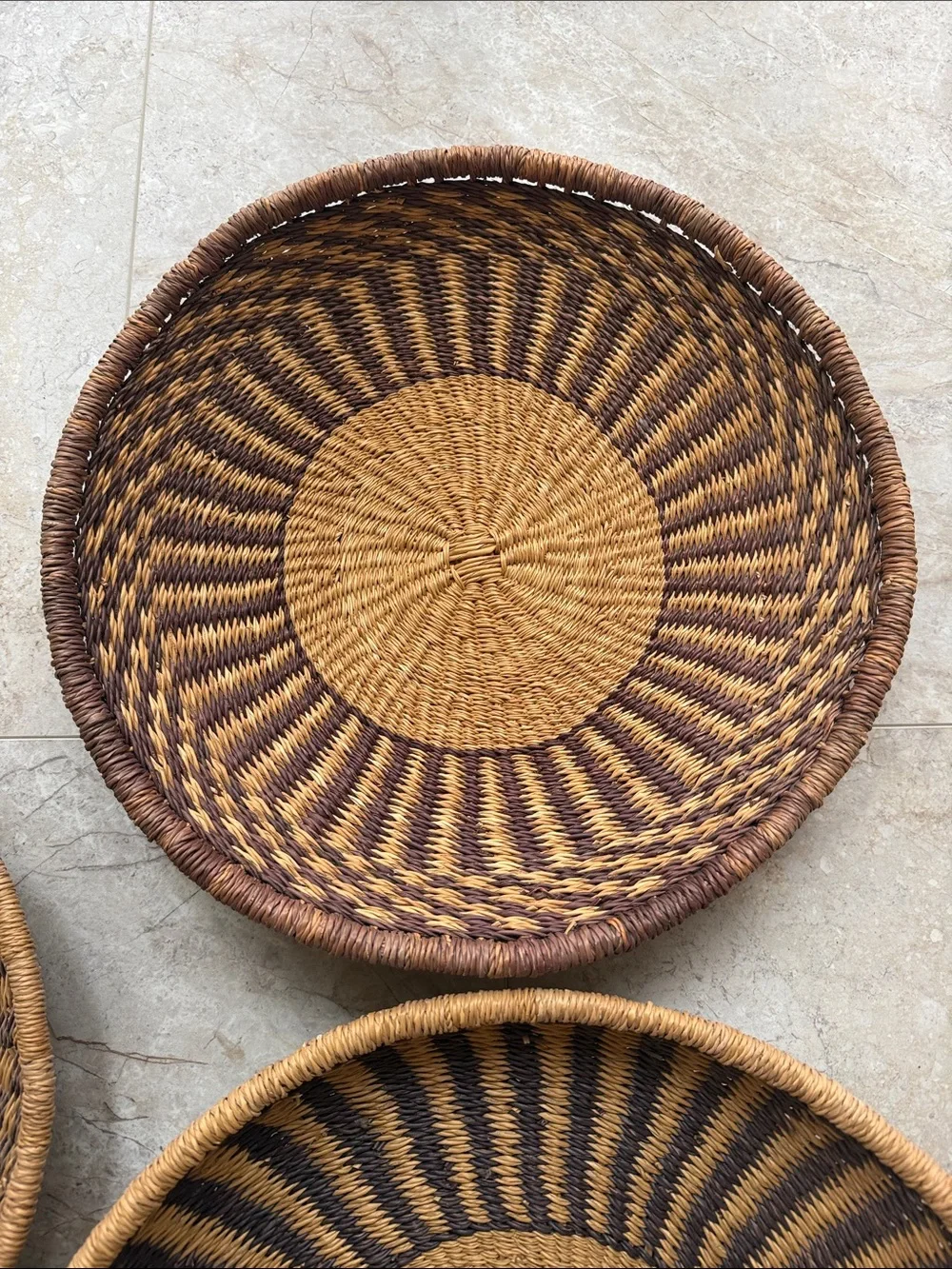 Vintage Woven Baskets Set of 3